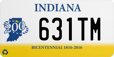 IN license plate 631TM