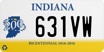 IN license plate 631VW