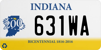 IN license plate 631WA