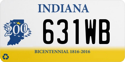 IN license plate 631WB