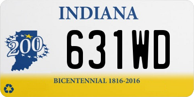 IN license plate 631WD