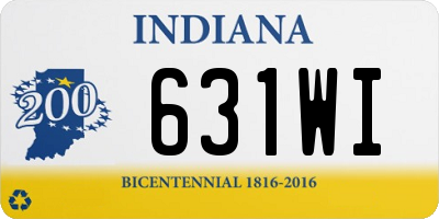 IN license plate 631WI