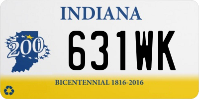 IN license plate 631WK