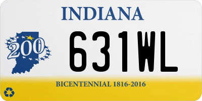 IN license plate 631WL