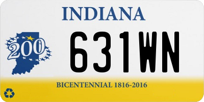 IN license plate 631WN