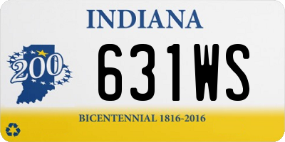 IN license plate 631WS