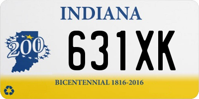 IN license plate 631XK