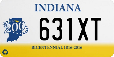 IN license plate 631XT