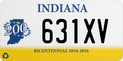 IN license plate 631XV