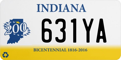 IN license plate 631YA