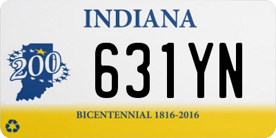 IN license plate 631YN