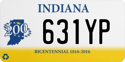 IN license plate 631YP