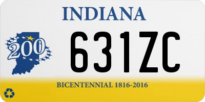 IN license plate 631ZC