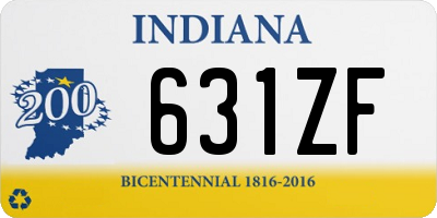 IN license plate 631ZF