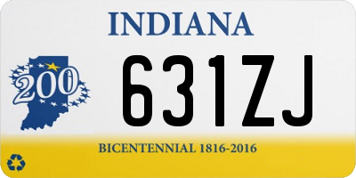 IN license plate 631ZJ