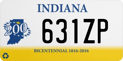 IN license plate 631ZP