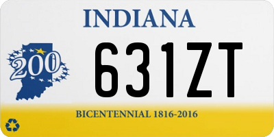 IN license plate 631ZT