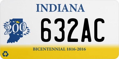 IN license plate 632AC