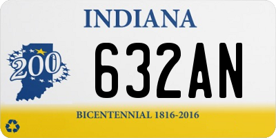 IN license plate 632AN