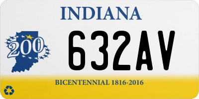 IN license plate 632AV