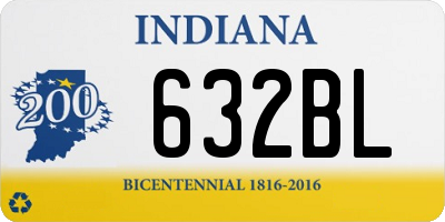 IN license plate 632BL