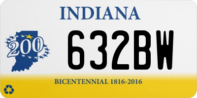 IN license plate 632BW