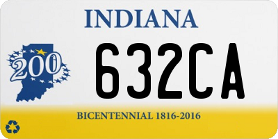 IN license plate 632CA