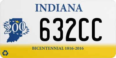 IN license plate 632CC