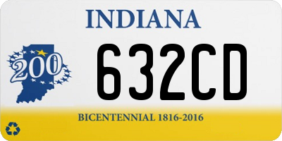 IN license plate 632CD