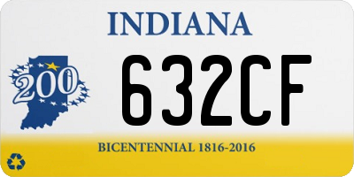 IN license plate 632CF