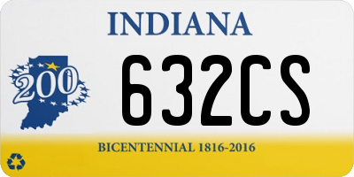 IN license plate 632CS