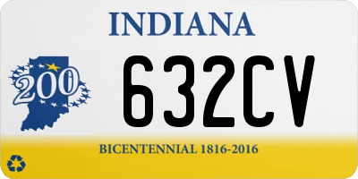 IN license plate 632CV