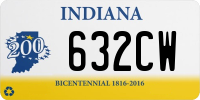 IN license plate 632CW