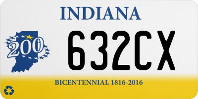 IN license plate 632CX