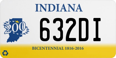 IN license plate 632DI