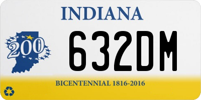 IN license plate 632DM