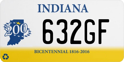 IN license plate 632GF