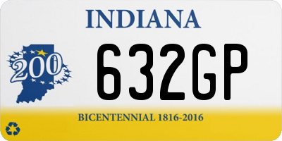 IN license plate 632GP