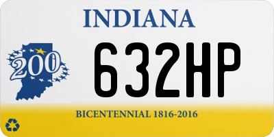 IN license plate 632HP