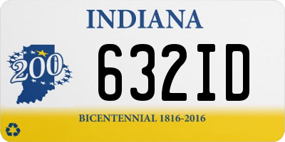 IN license plate 632ID