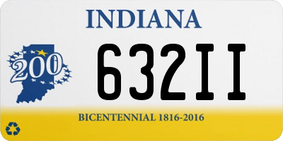 IN license plate 632II