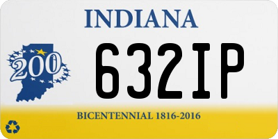 IN license plate 632IP