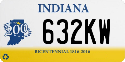 IN license plate 632KW