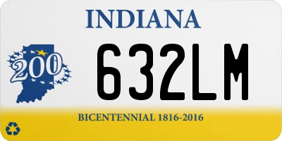 IN license plate 632LM