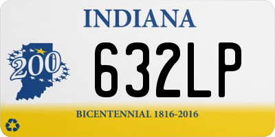 IN license plate 632LP