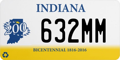 IN license plate 632MM