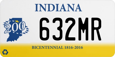 IN license plate 632MR