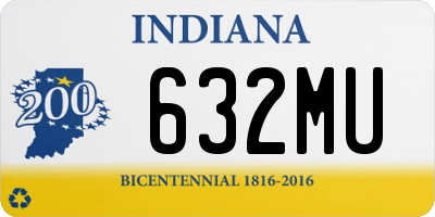 IN license plate 632MU