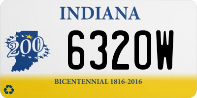 IN license plate 632OW