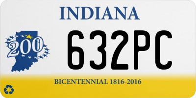 IN license plate 632PC